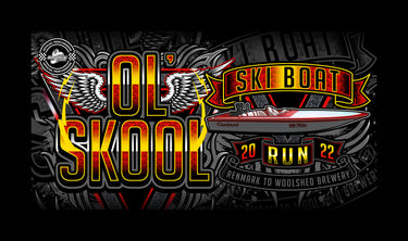 OL' Skool Ski Boat Run Bar Runner